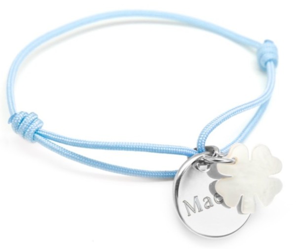 Petits Trésors Bracelet Kids Médaille de Trèfle Argent